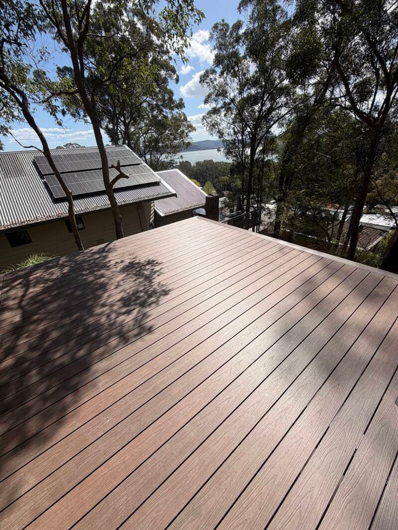 Saratoga — finished Ekodeck decking and picture-frame border