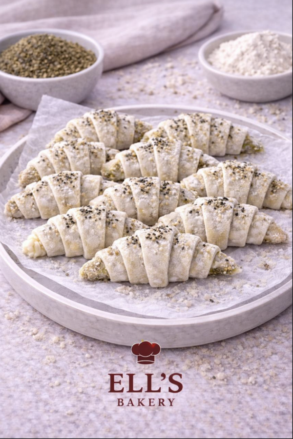 كروسون زعتر ميني mini croissant zaatar