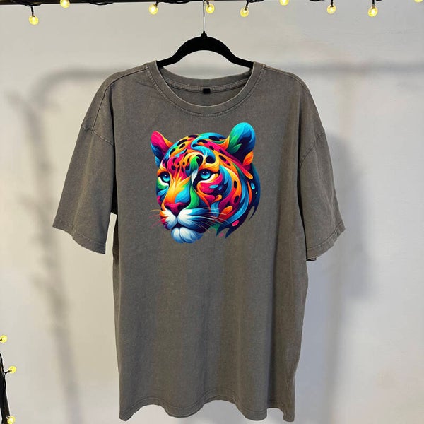 Koszulka Oversize Acid Washed z nadrukiem