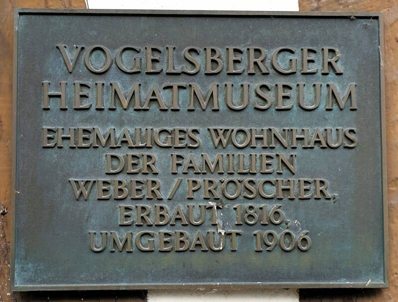 The two-story house, built in 1816, had a renovation in 1906 based on the designs of Hans Meyer.