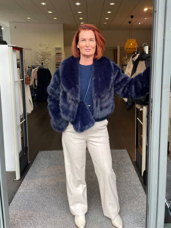 Bont Jas Sofia Donkerblauw