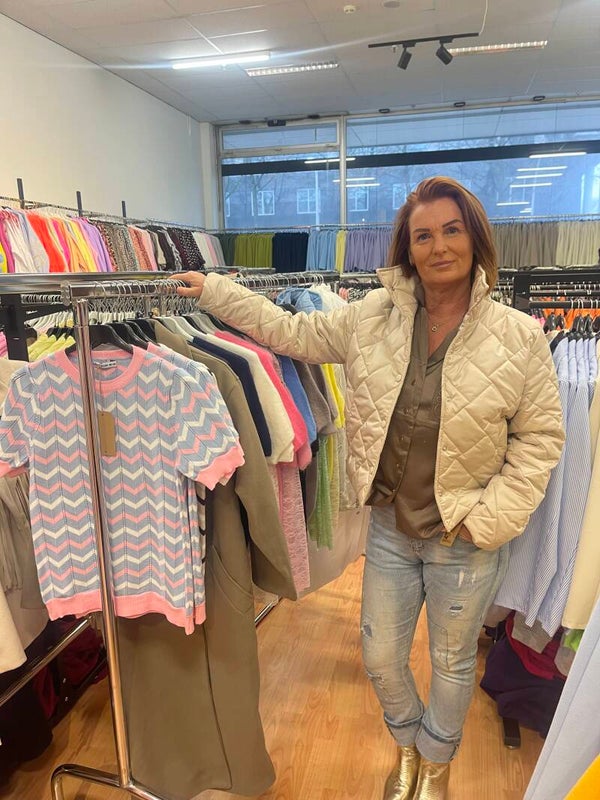 Doorgestikt Jasje Vita Beige