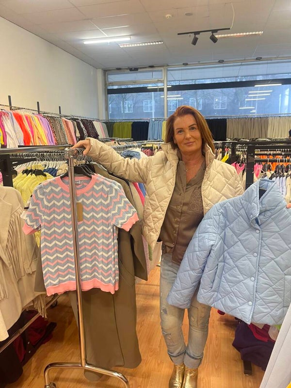 Doorgestikt Jasje Vita Lichtblauw