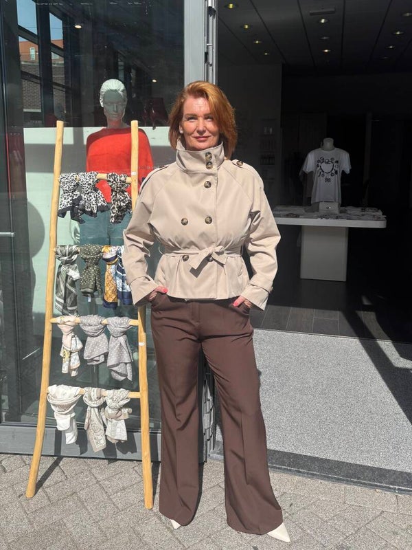 Korte Trench Coat Lois Beige