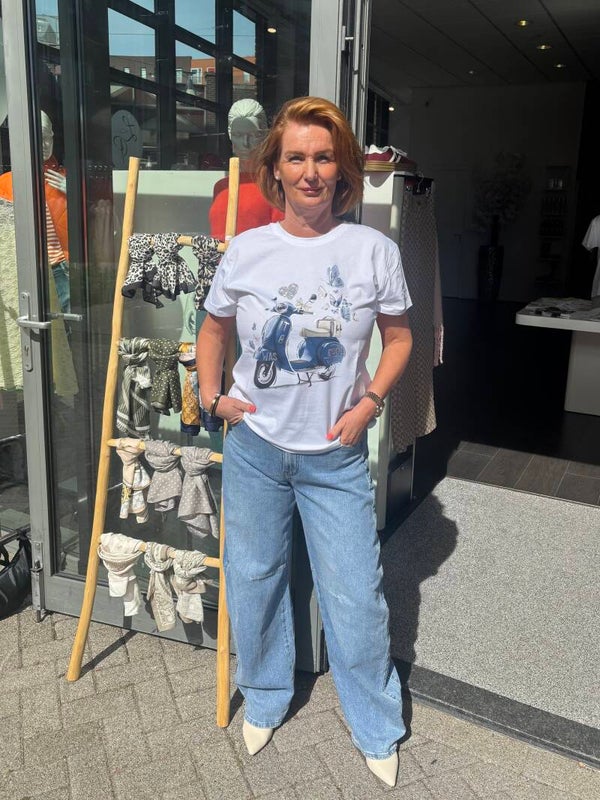 T-shirt Scooter blauw