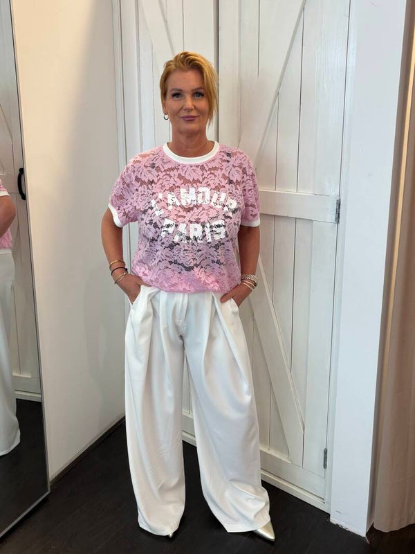 T-shirt Amour Roze