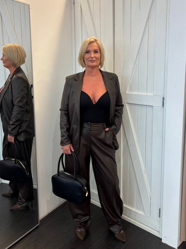 Leren Blazer Bruin