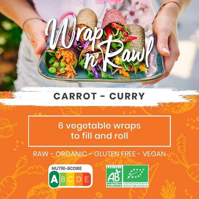 Crue Biologische Wrap n' Rawl Carrot-Curry Wraps