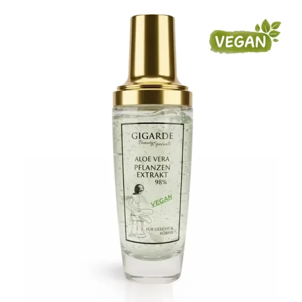 Aloe Vera Pflanzenextrakt, veganes Feuchtigkeitsfluid für Gesicht & Körper, 100 ml