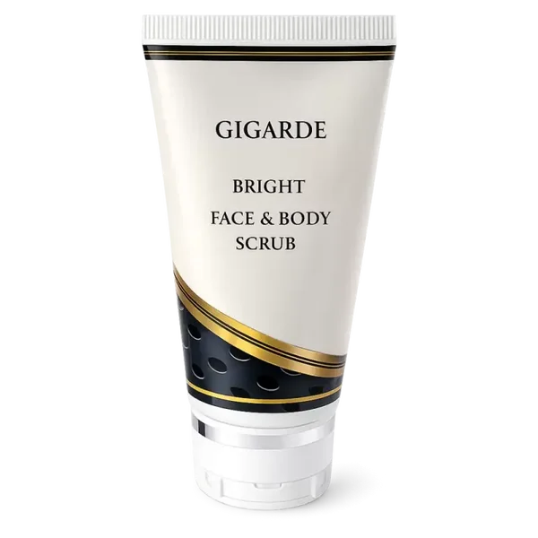 Bright Face & Body Scrub, pflegendes Peeling-Gel mit Aloe Vera, Mandel-, Jojoba- & Sanddornöl, 50 ml