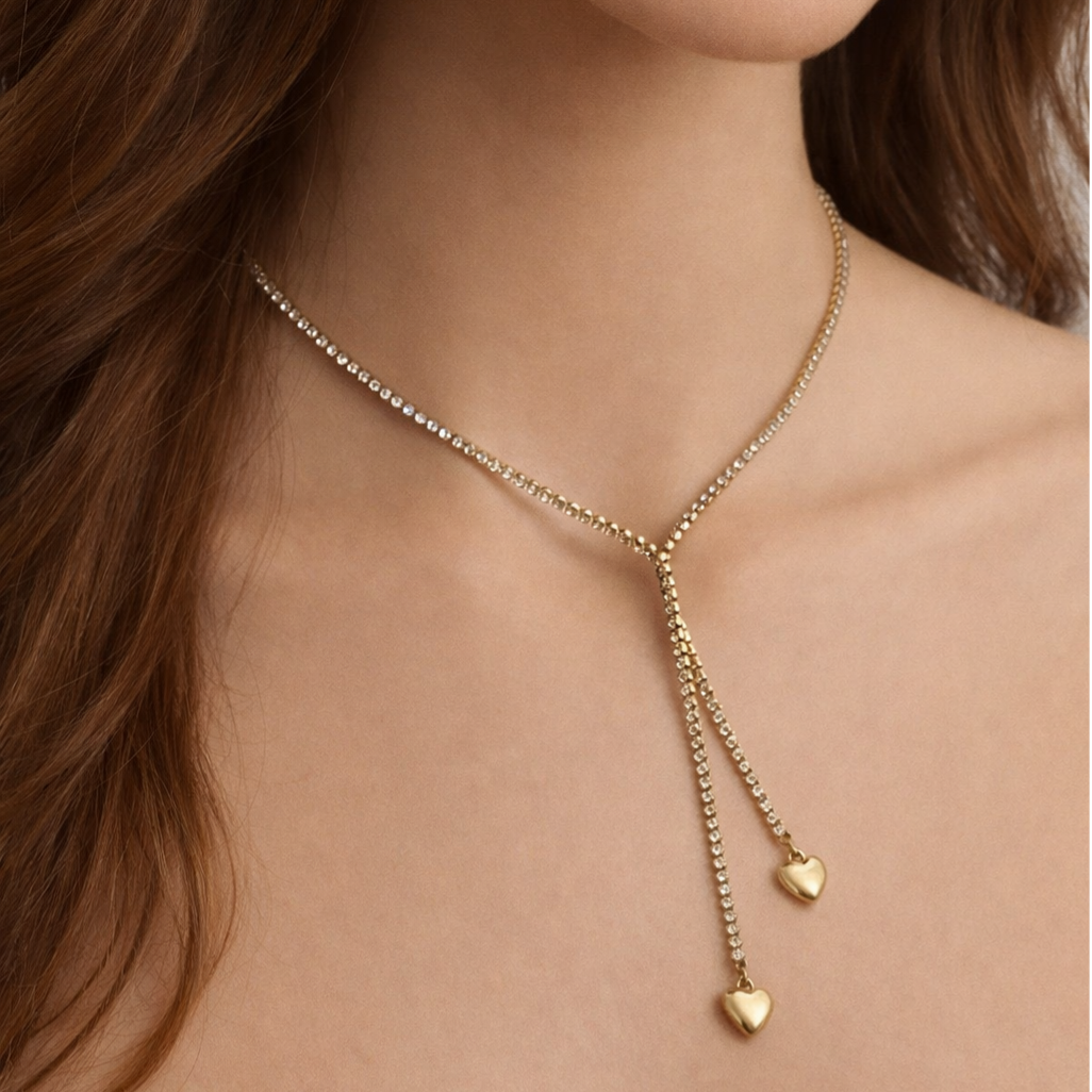 Double Heart Halskette