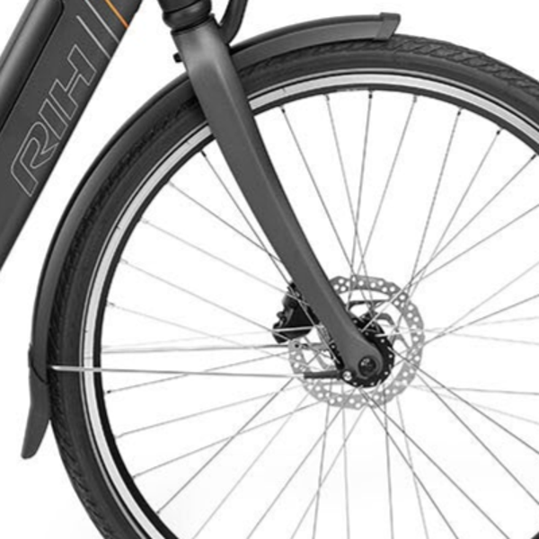 Voor spatbord met stang  zwart mat RIH e-bike intube