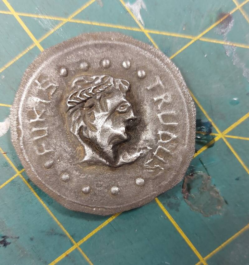 High temp rubber mold. Pewter and/or lead alloy