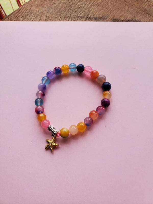 bracelet multicolore pierres semi précieuses