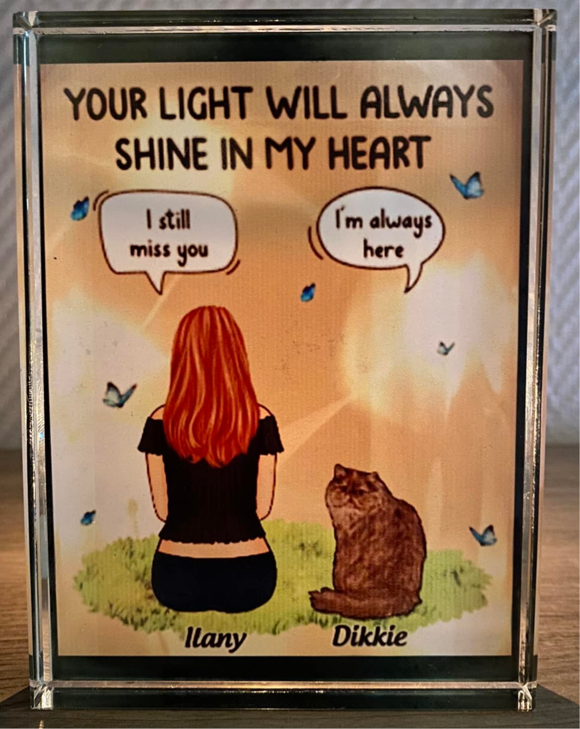 Fotokristal 14cm op 10.5cm