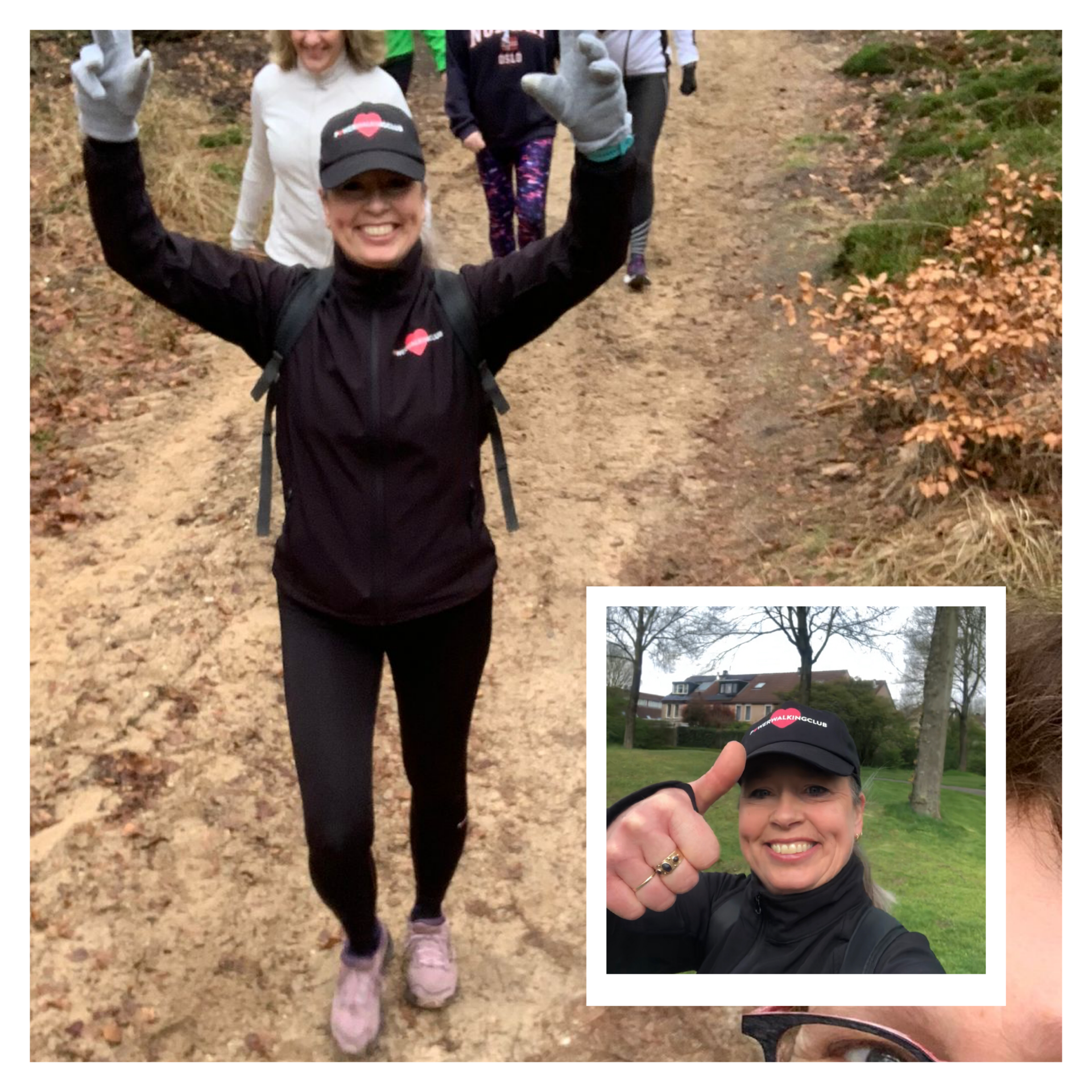 Oefeningen bij powerwalklessen. powerwalking Apeldoorn, de Maten