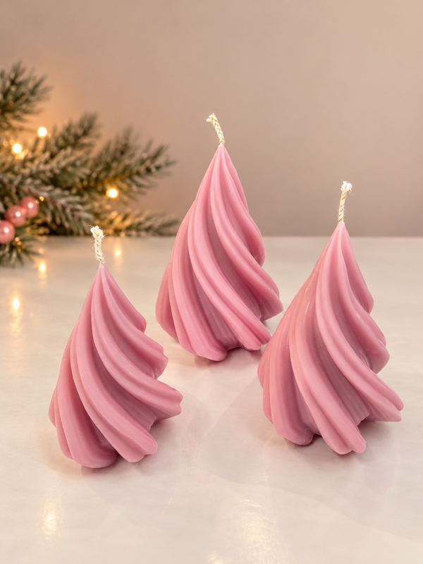 Kerst trio roze