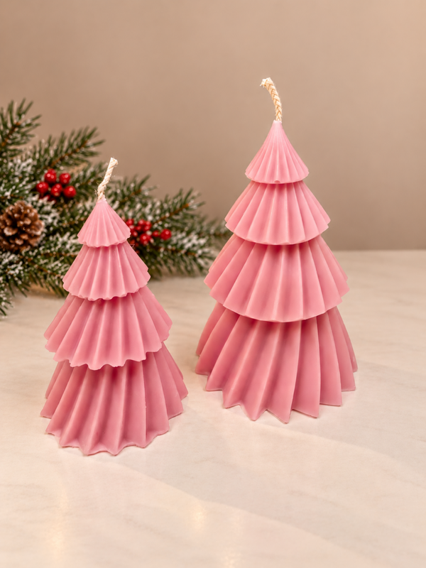 Kerst duo roze