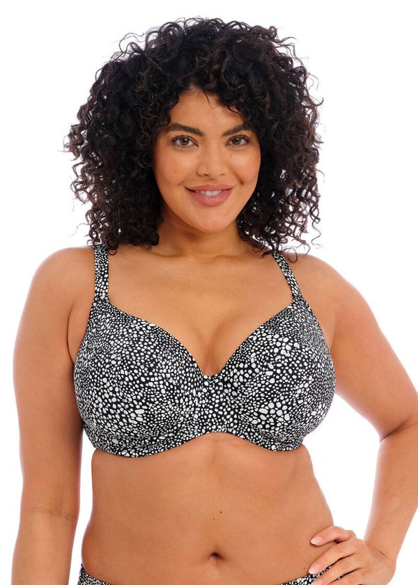 Elomi Swimwear Pebble Cove Plunge Bikini Top ES801102BLK-CLEARANCE