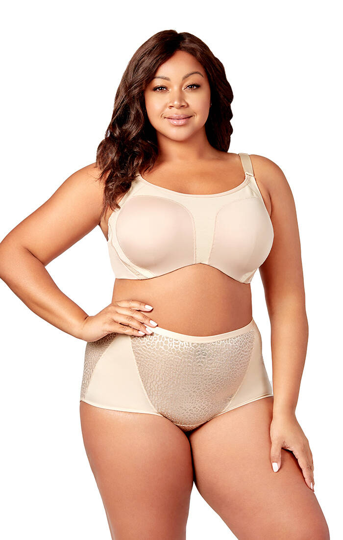 ELILA NUDE MICROFIBER UNDERWIRE SPORTS BRA 2511-CLEARANCE