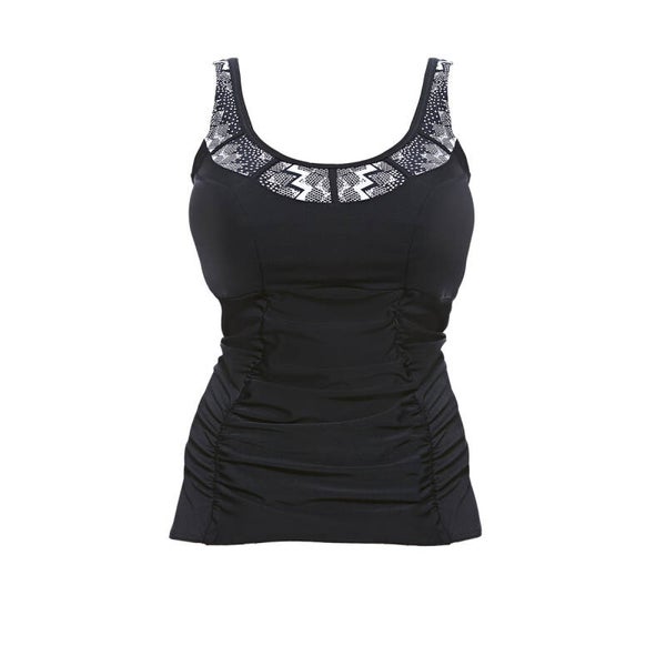 Elomi Swimwear Lucky Star Gathered Moulded Tankini ES7526BLK-CLEARANCE