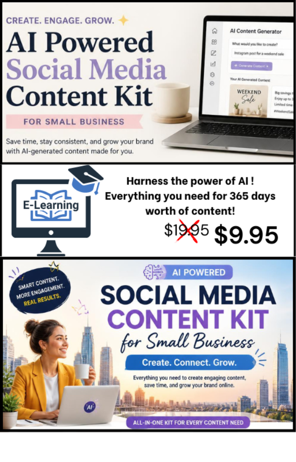 AI Powered Social Media Content Kit for Small Business