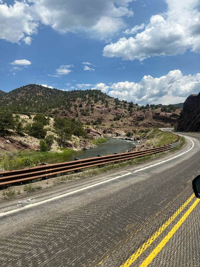 US-50 along the Arkansas River