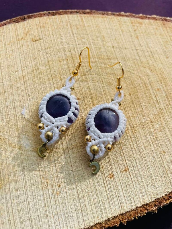 Boucles d'oreilles "Lumière d'Améthyste"