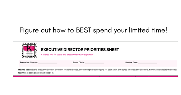 Executive Director Priorities Worksheet