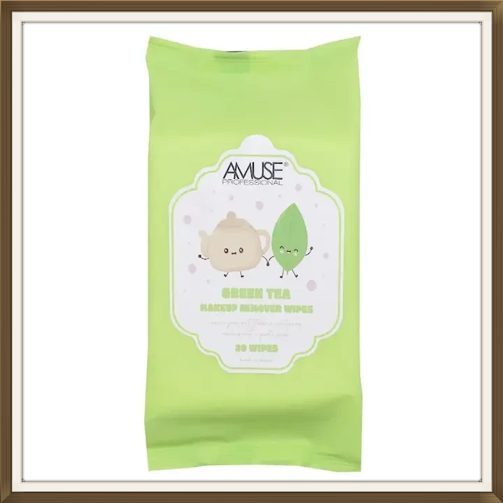 Lingettes démaquillantes au thé vert - 30 unités - AMUSE