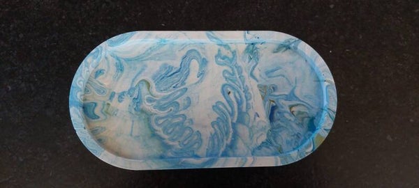 Trinket Tray - blauw/goud