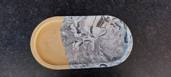 Trinket Tray - zwart/wit/geel