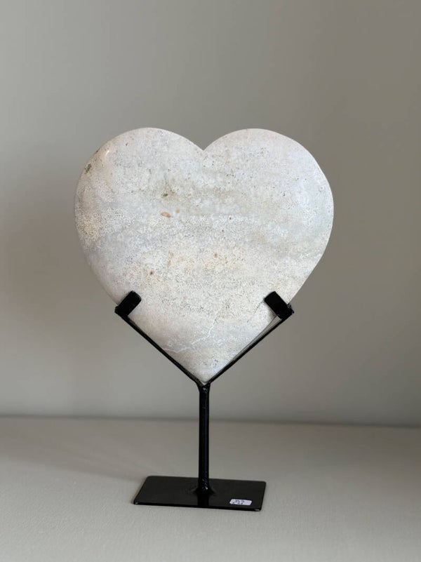 XL hart op statief | Agaat met koraal