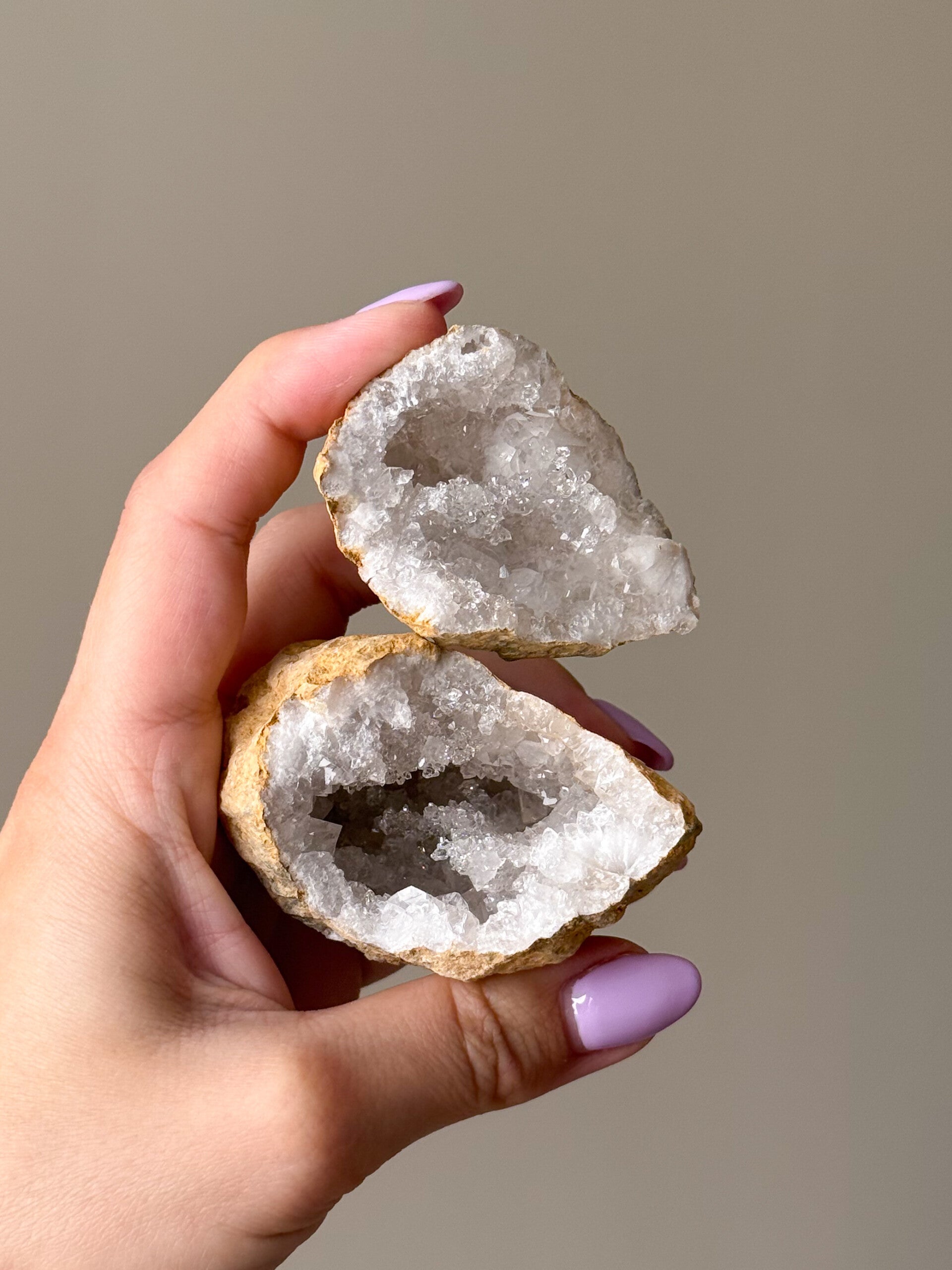 Bergkristal geode paar XS | R4