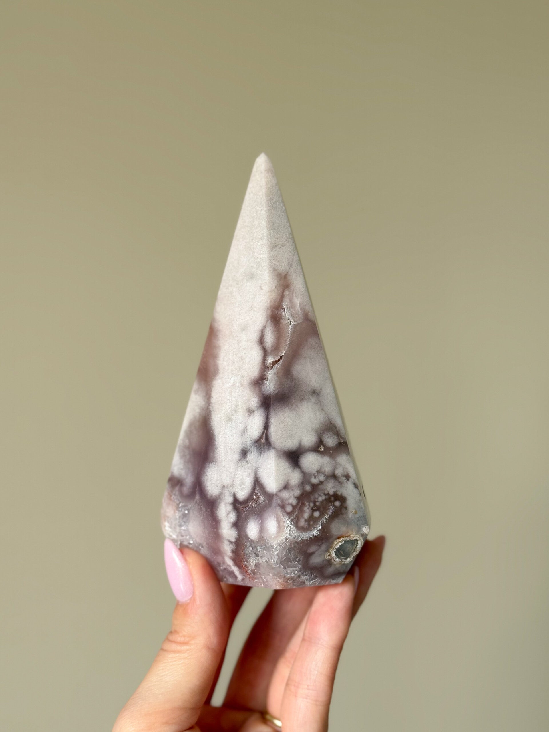 Roze amethist pendel | D10