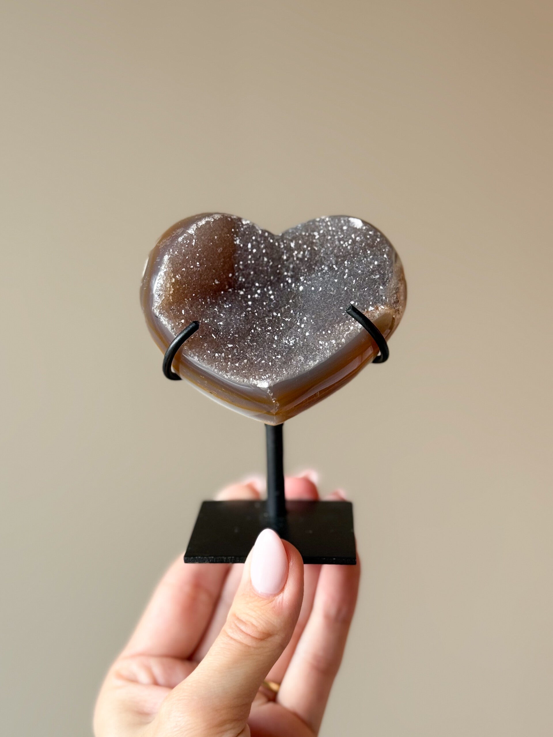 Agaat hart op statief | H28