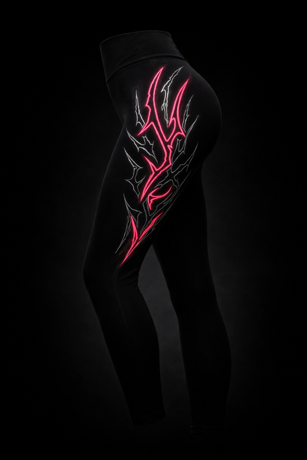 🖤 Legging Black Rosae – Dark Steel Edition