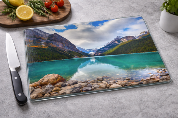 12"x15" Custom Glass Cutting Boards – Personalise with Your Own Photos!