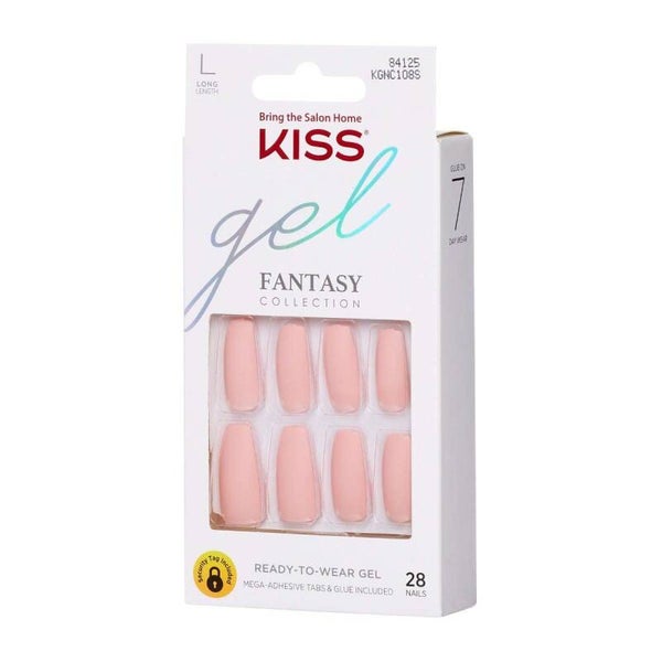 KISS Gel Fantasy Ready-to-Wear Press-On Gel Nails /Uñas de gel a presión KISS Gel Fantasy listas para usar