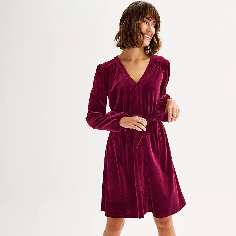 Draper James Velvet Dress XS/Traje Velvet XS