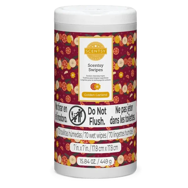Golden Garland Scentsy Swipes/ Toallas de limpieza