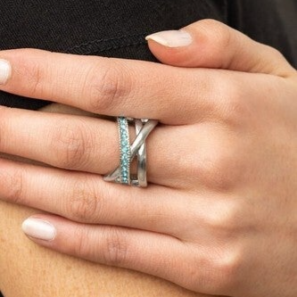Paparazzi Forever Flawless Blue Ring /Sortija azul