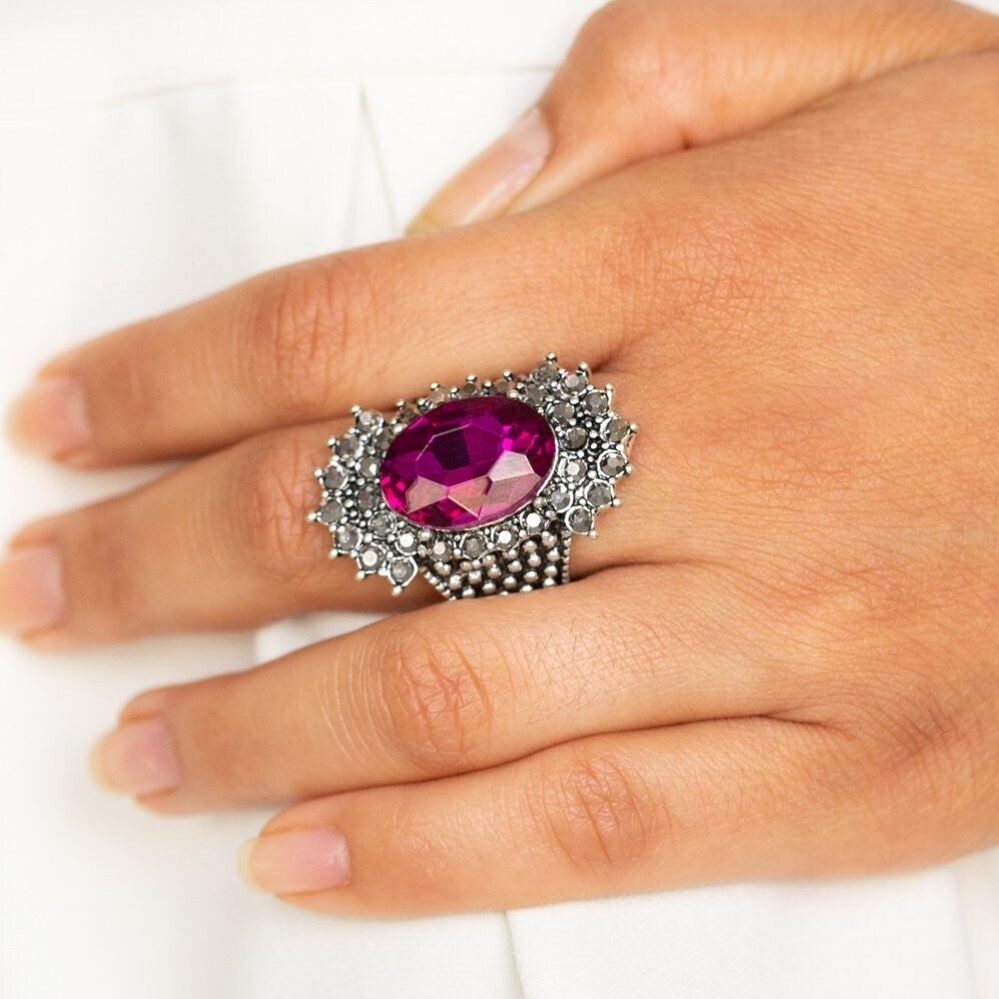 HER - Pink ring / Sortija Rosa brillante