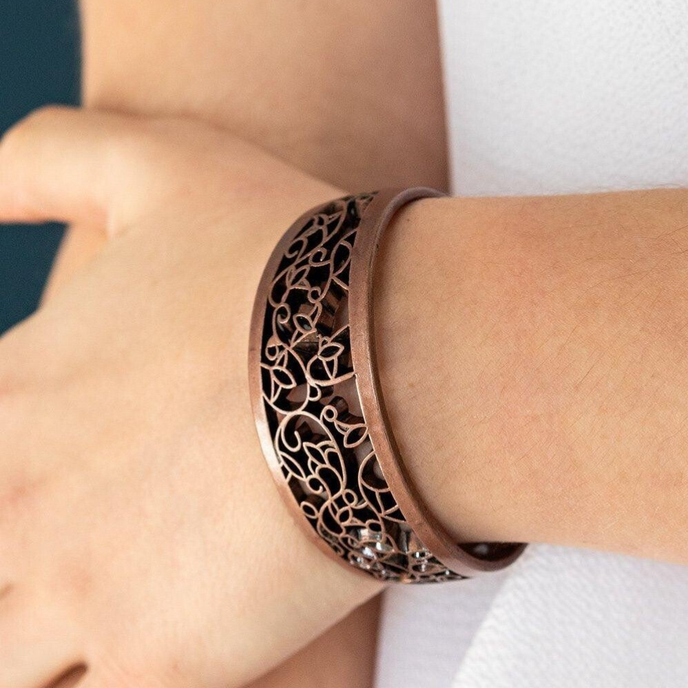 Vine Garden Copper Bracelet-Jewelry By Bretta.