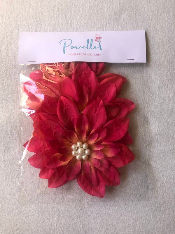 Dalia Large Hot Pink Flower Magnet 3 Set