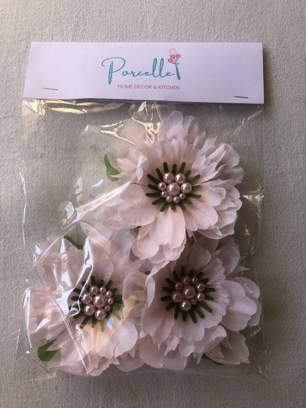 Pink Peony Flower Magnets Pink Pearls