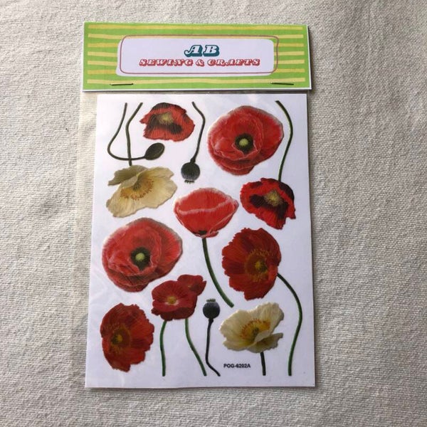 Red Flowers Stickers