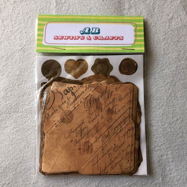 Brown stickers and mini envelopes