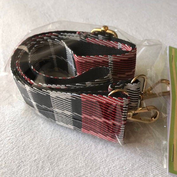 Ready to use Bag strap 44" long Adjustable Plaid
