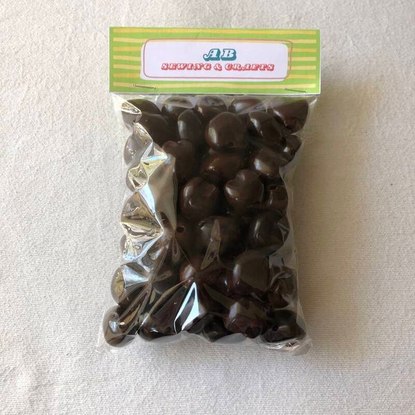 Hawaiian Polished nuts beads Brown